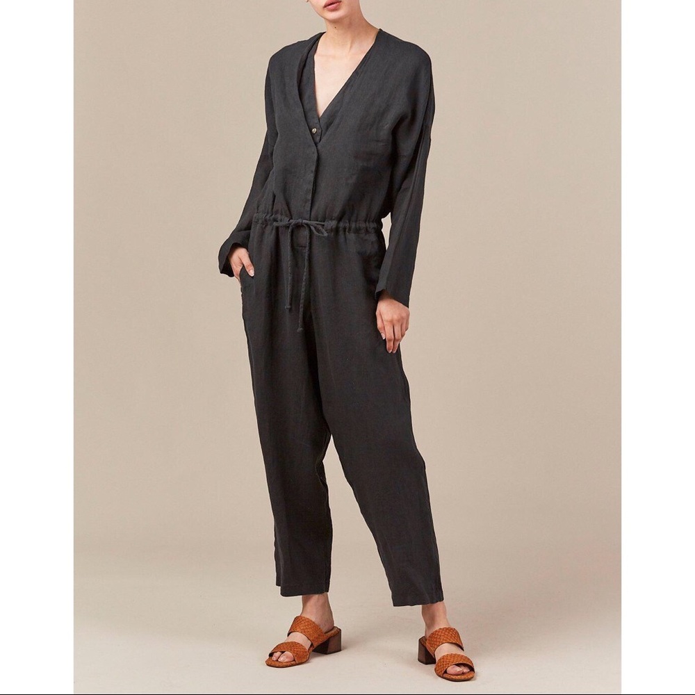 ISO BLACK CRANE Double V Jumpsuit
